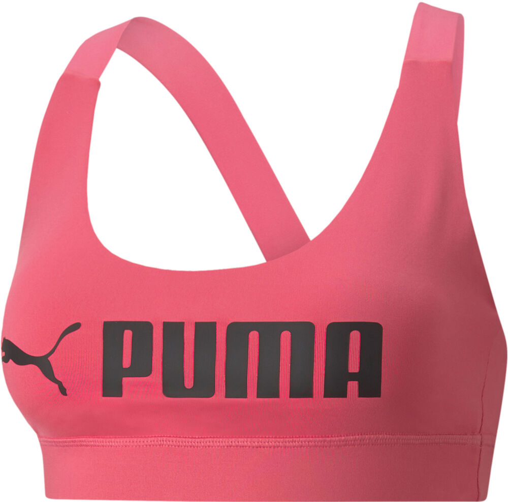 Puma Fit Midimpact Sports Bh Damer Tøj Pink L