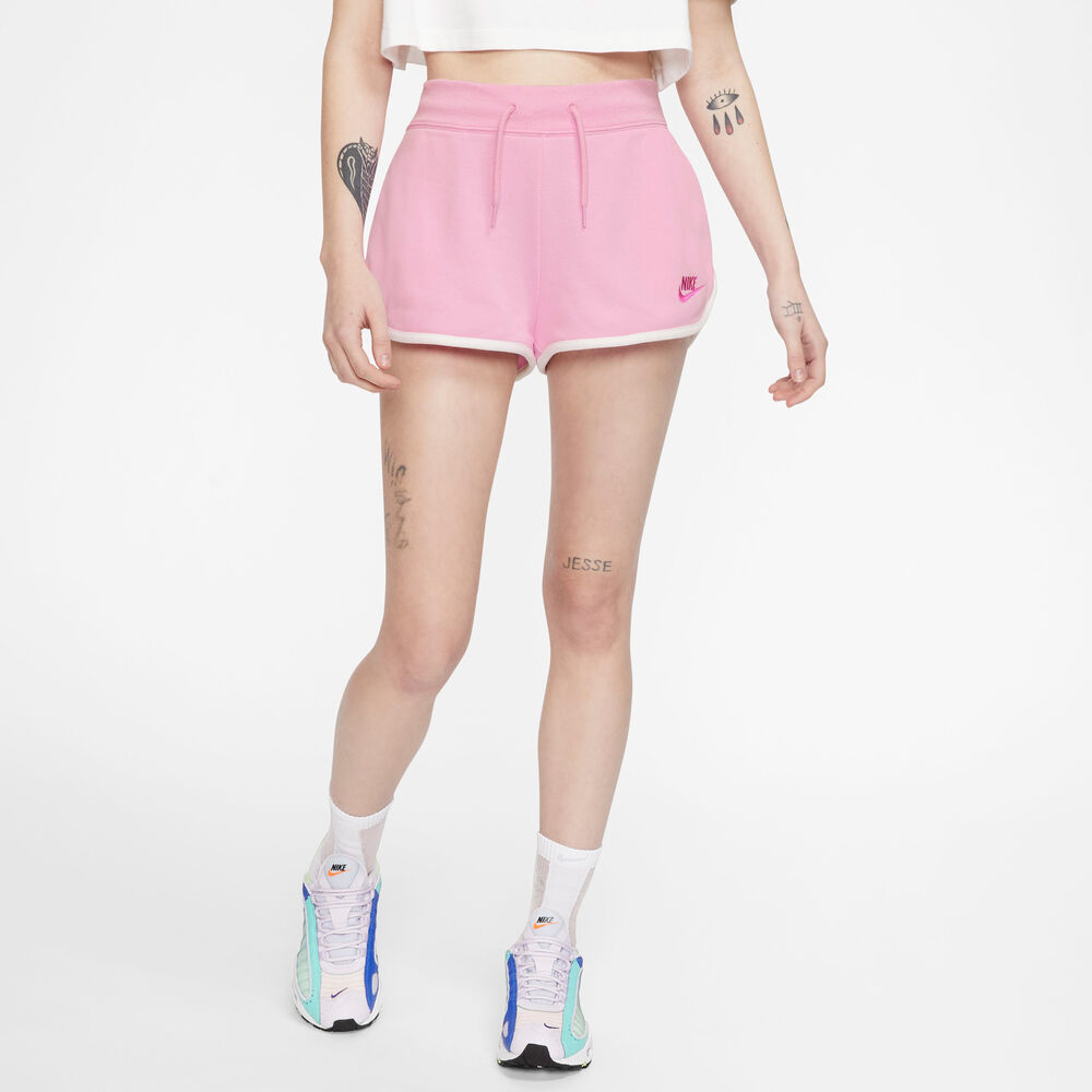 Nike Sportswear Heritage Fleece Shorts Damer Nike Fleece Pink L