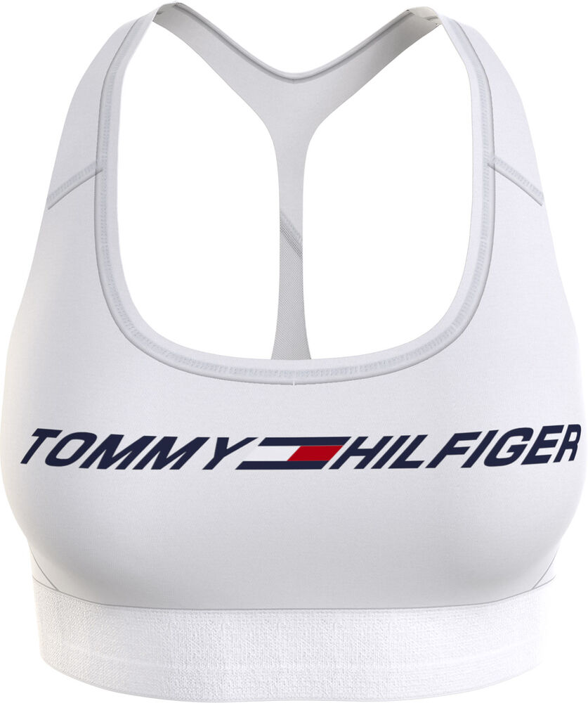 Tommy Hilfiger Medium Support Racerback Sports Bh Damer Tøj Hvid M