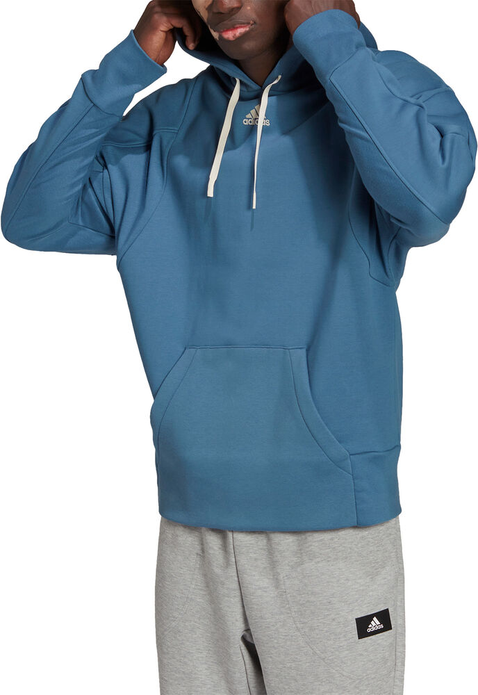Billede af Adidas Studio Lounge Fleece Hættetrøje Herrer Hoodies Og Sweatshirts Blå L