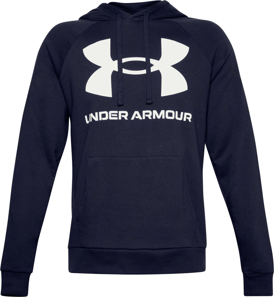 Under Armour Rival Fleece Big Logo Hættetrøje Herrer Hoodies Og Sweatshirts Blå L