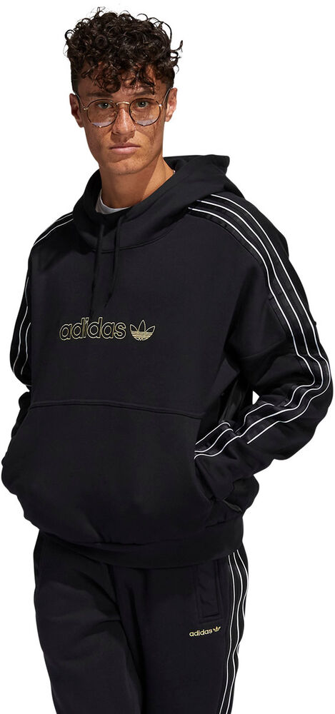 Adidas Adidas Sprt Shadow Stripe Hættetrøje Herrer Tøj Sort M