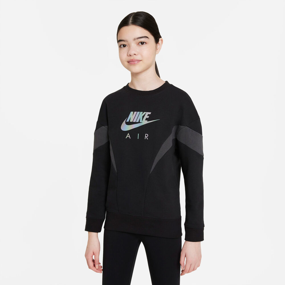 Nike Air French Terry Sweatshirt Piger Hoodies Og Sweatshirts Sort 137147 / M