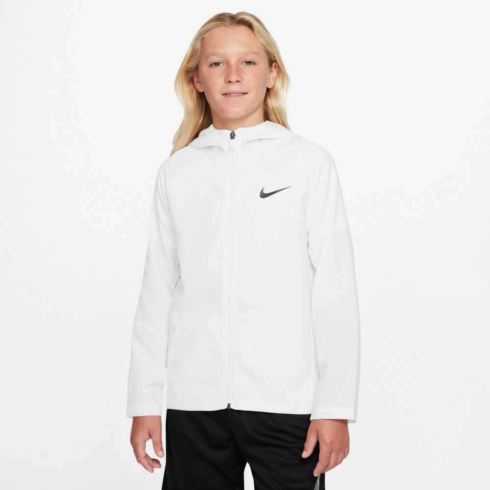 8: Nike Drifit Woven Træningsjakke Drenge Tøj Hvid 137147 / M