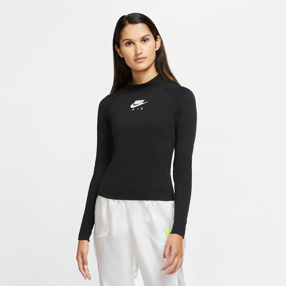 Nike Air Langærmet Tshirt Damer Hættetrøjer & Sweatshirts Sort L